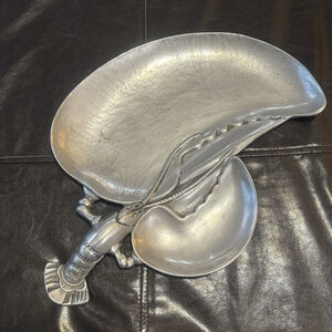Vtg Bruce Fox Signed Pewter Lobster Tray Plate No. 370 Handcrafted 16x11”
